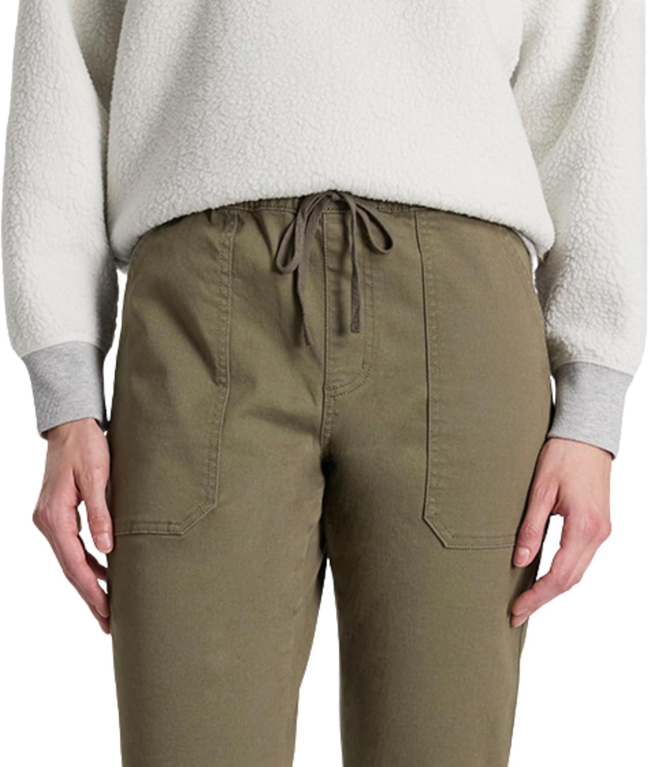 imageMartha Stewart Womens Garden Jogger Cotton Utility Pants Elastic Waist Stretch Trousers Casual Comfort FitKalamata