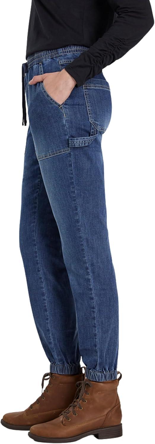 imageMartha Stewart Womens Garden Jogger Cotton Utility Pants Elastic Waist Stretch Trousers Casual Comfort FitVintage Wash