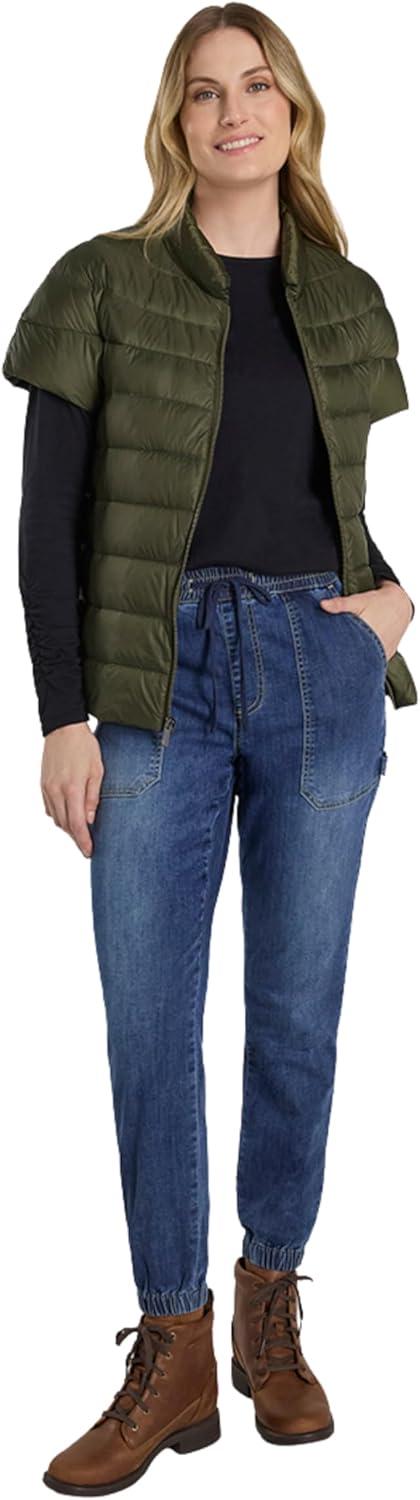 imageMartha Stewart Womens Garden Jogger Cotton Utility Pants Elastic Waist Stretch Trousers Casual Comfort FitVintage Wash