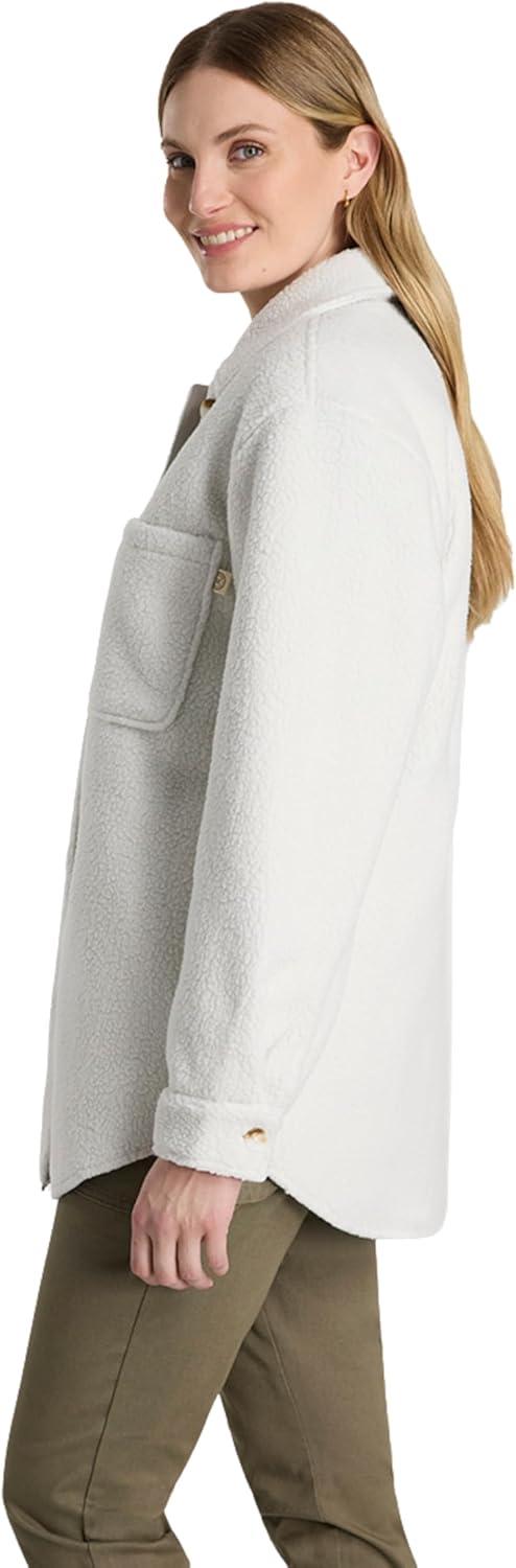 imageMartha Stewart Womens Garden Shacket Cozy Fleece Coat Soft Lightweight Warm Outerwear CasualOffwhite