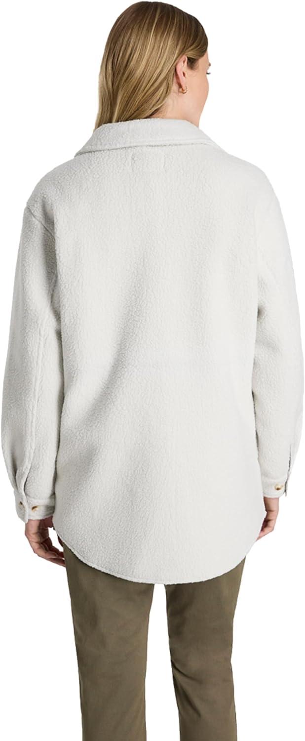 imageMartha Stewart Womens Garden Shacket Cozy Fleece Coat Soft Lightweight Warm Outerwear CasualOffwhite