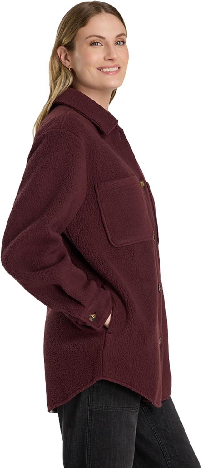 imageMartha Stewart Womens Garden Shacket Cozy Fleece Coat Soft Lightweight Warm Outerwear CasualSassafras