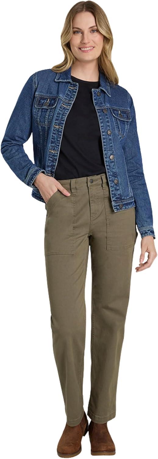 imageMartha Stewart Womens Garden Straight Leg Pant Stretch Canvas Utility Casual Trousers Durable Outdoor ClothingKalamata