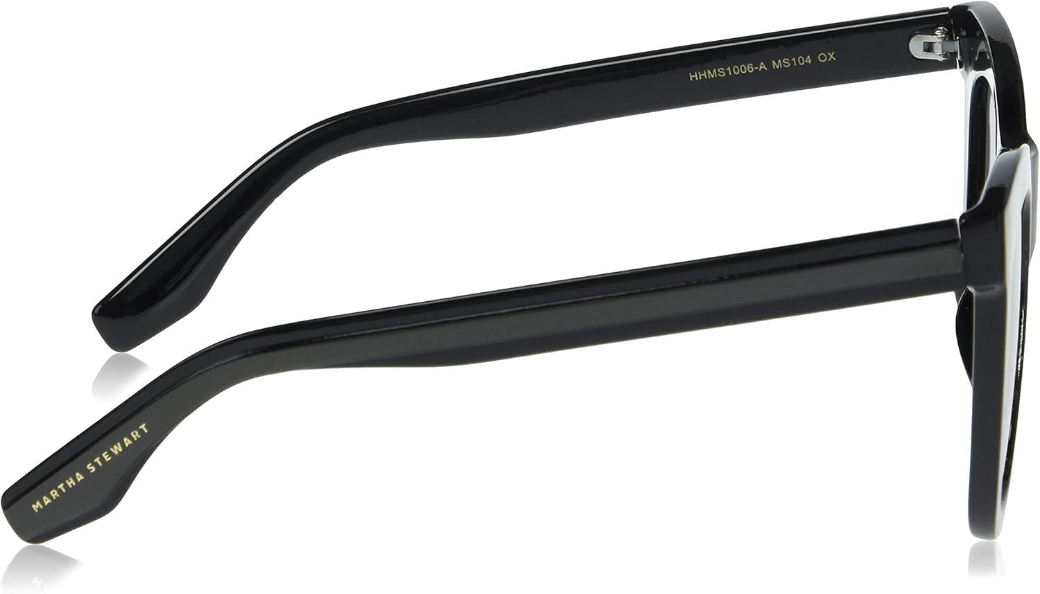 imageMartha Stewart Womens Ms104 Classic Uv400 Protective Square Cat Eye SunglassesTimeless Gifts for Her 50mmBlack