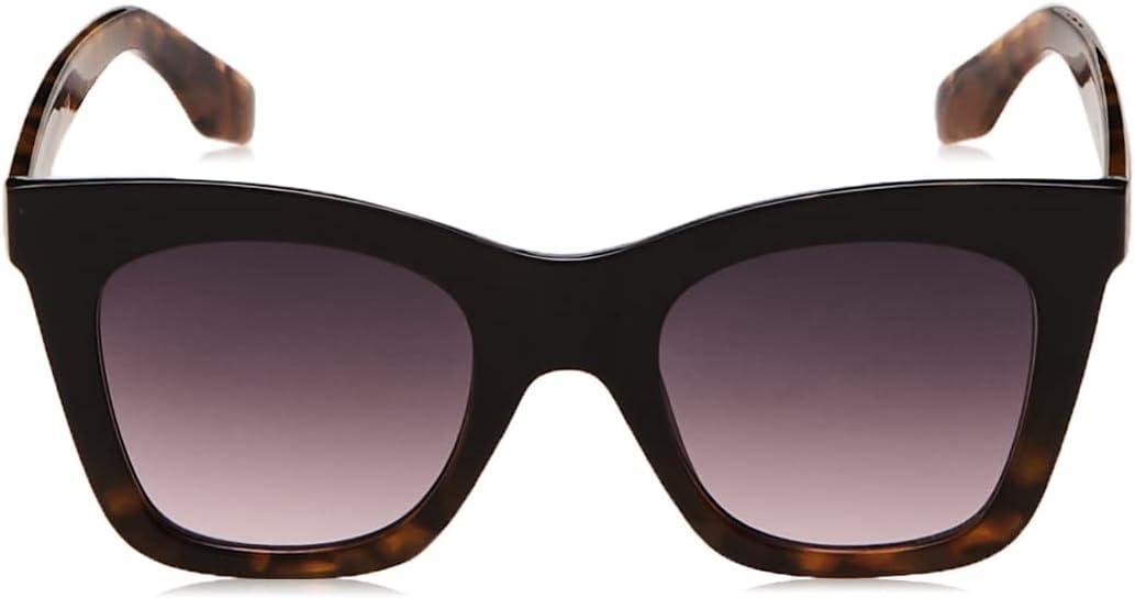 imageMartha Stewart Womens Ms104 Classic Uv400 Protective Square Cat Eye SunglassesTimeless Gifts for Her 50mmBlack and Tortoise