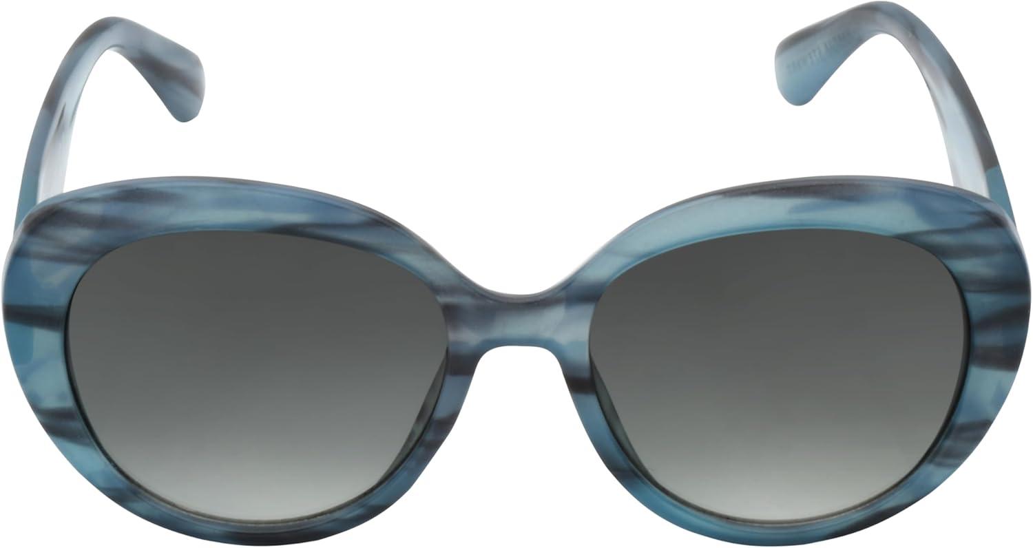 imageMartha Stewart Womens Ms193 Retro Modern Uv400 Protective Oval SunglassesTimeless Gifts for Her 537mmBlue Wood