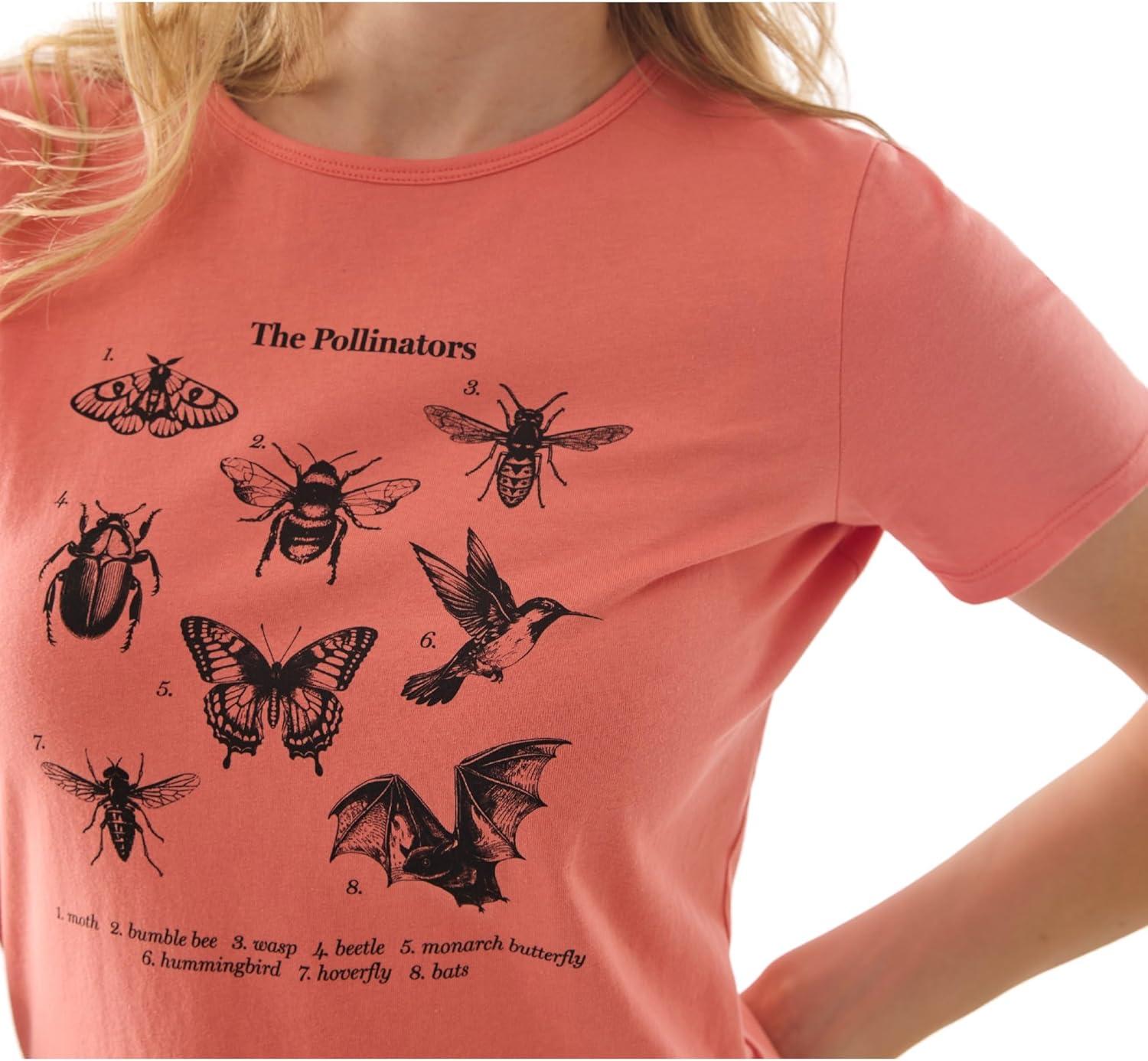 imageMartha Stewart Womens Short Sleeve Graphic TShirt Cotton Tee Casual Top Loose Fit Soft PrintCrabapple