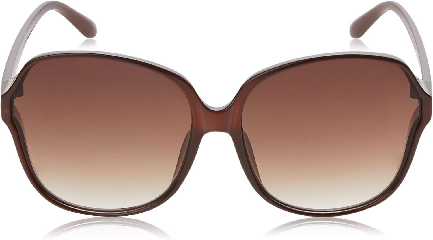 imageMartha Stewart womens Ms101 Oversized Uv400 Protective Round Sunglasses Timeless Gifts for Her 635mm Round SunglassesBrown