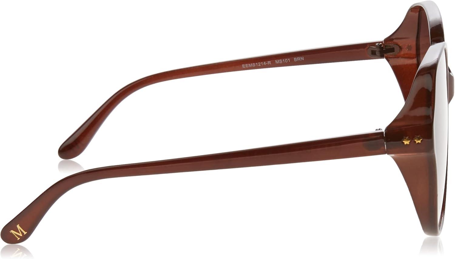 imageMartha Stewart womens Ms101 Oversized Uv400 Protective Round Sunglasses Timeless Gifts for Her 635mm Round SunglassesBrown
