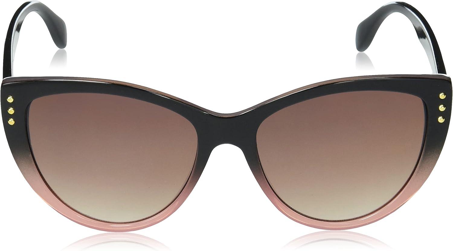 imageMartha Stewart womens Ms117 Glamorous Uv400 Protective Cat Eye Sunglasses Timeless Gifts for Her 55mm Cat Eye SunglassesWine Fade