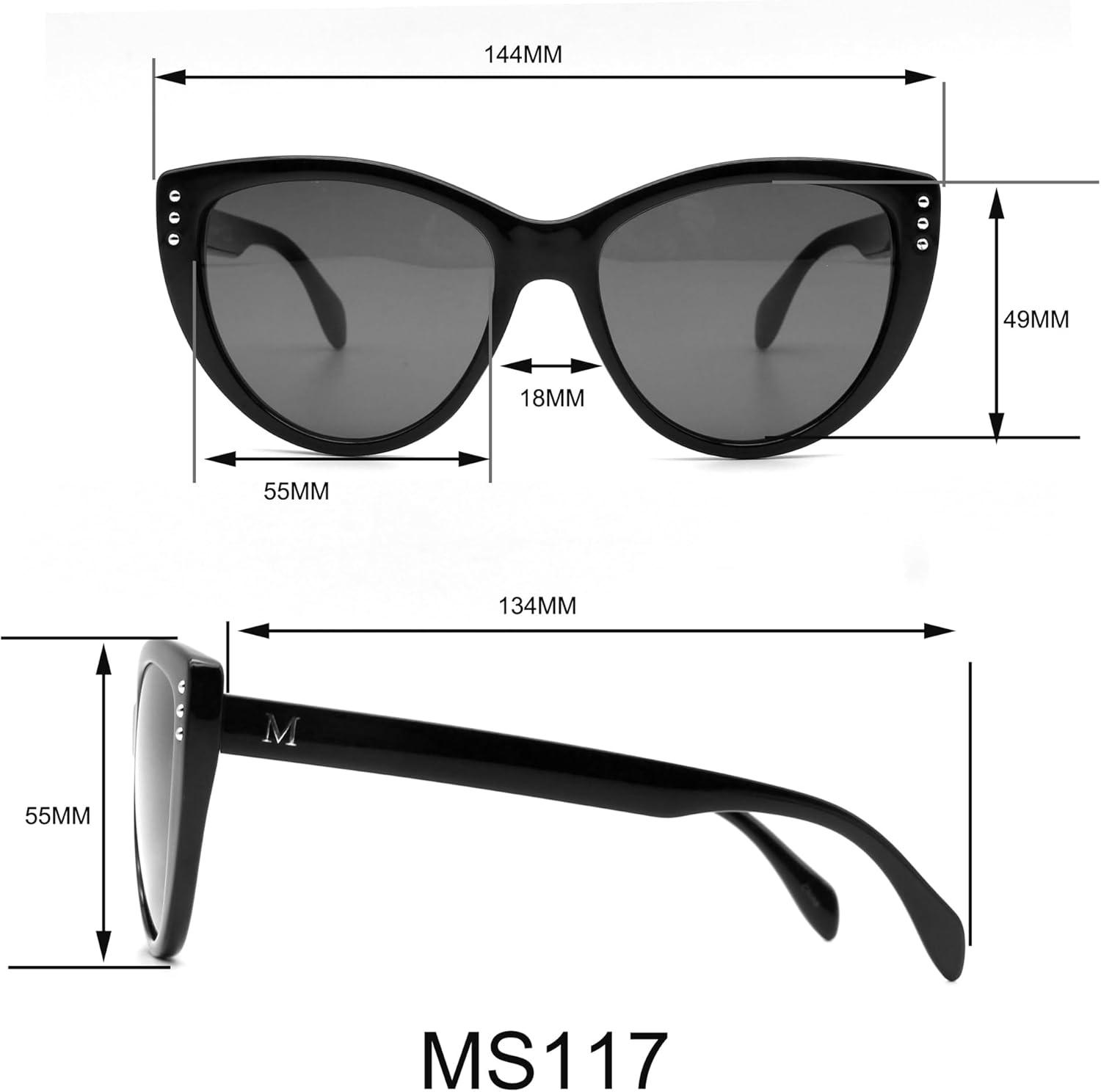 imageMartha Stewart womens Ms117 Glamorous Uv400 Protective Cat Eye Sunglasses Timeless Gifts for Her 55mm Cat Eye SunglassesWine Fade