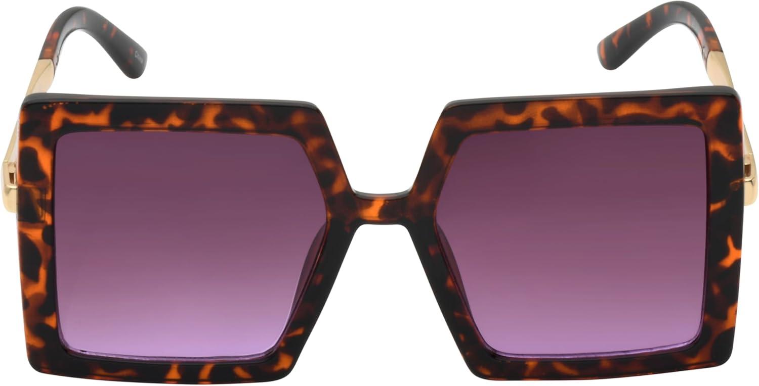 imageMartha Stewart womens Ms147 Oversized Vintage Uv400 Protective Square Sunglasses Timeless Gifts for Her 54mm Square Sunglasses