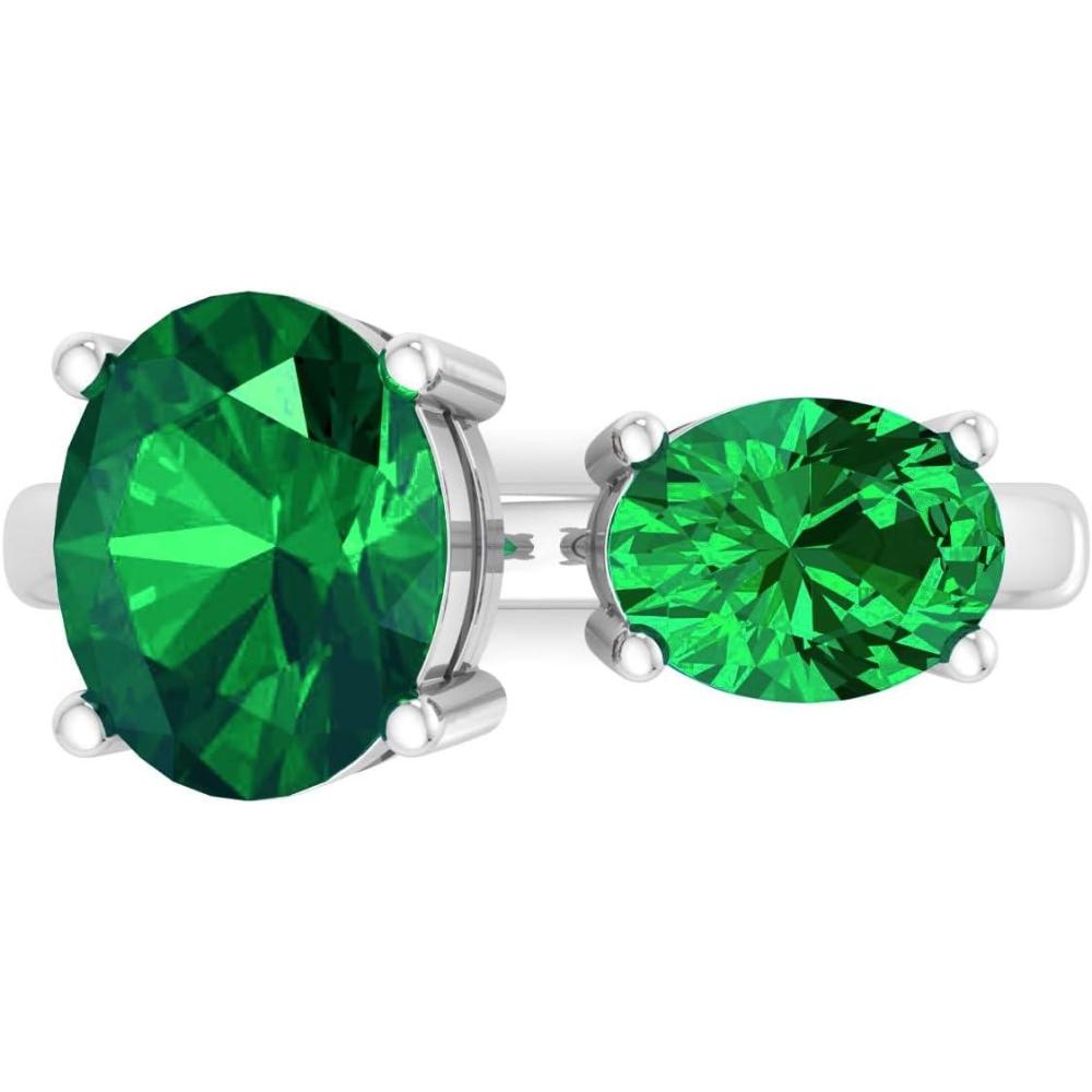 imageMartha Stewart 3 34 Carat Two Stone Gemstone Ring For Women in Sterling Silver Gemstone Jewelry For WomenOption 9