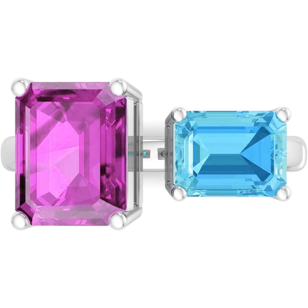 imageMartha Stewart 4 12 Carat Two Stone Gemstone Ring For Women in Sterling Silver Gemstone Jewelry For WomenOption 3