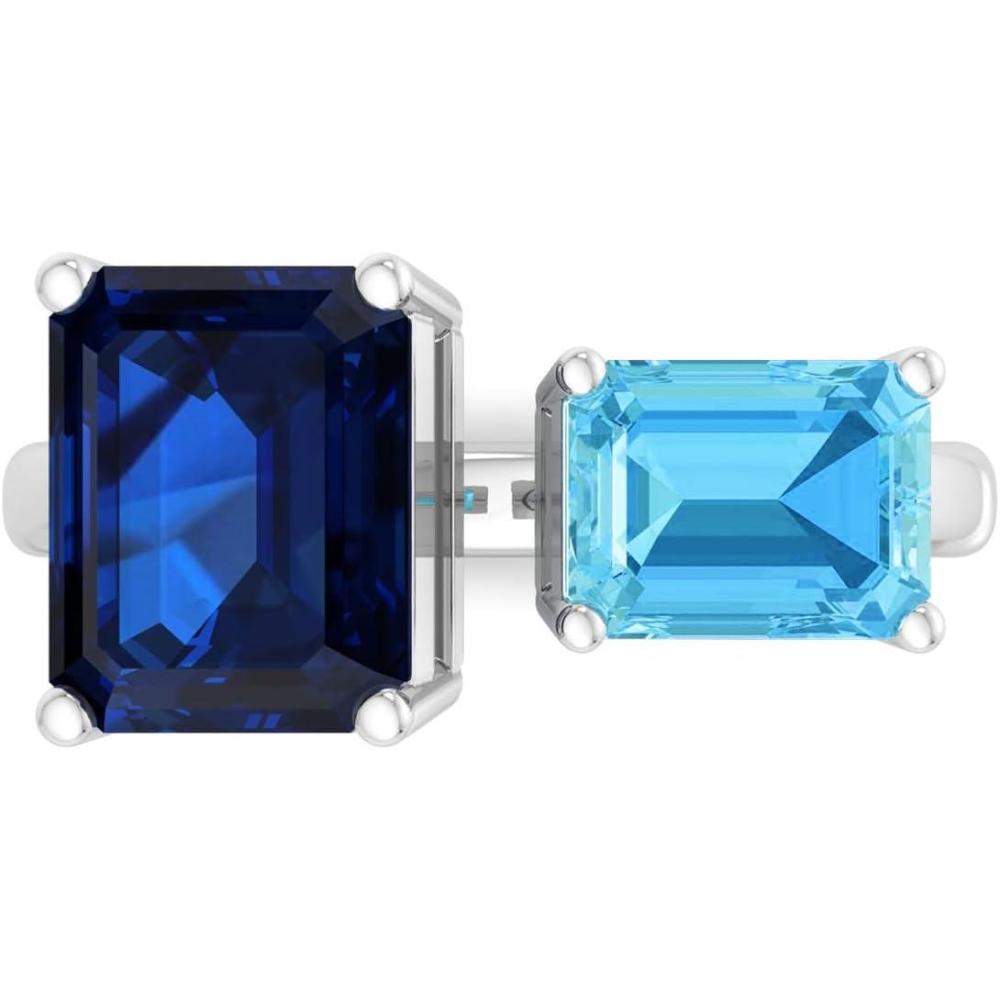imageMartha Stewart 4 12 Carat Two Stone Gemstone Ring For Women in Sterling Silver Gemstone Jewelry For WomenOption 4
