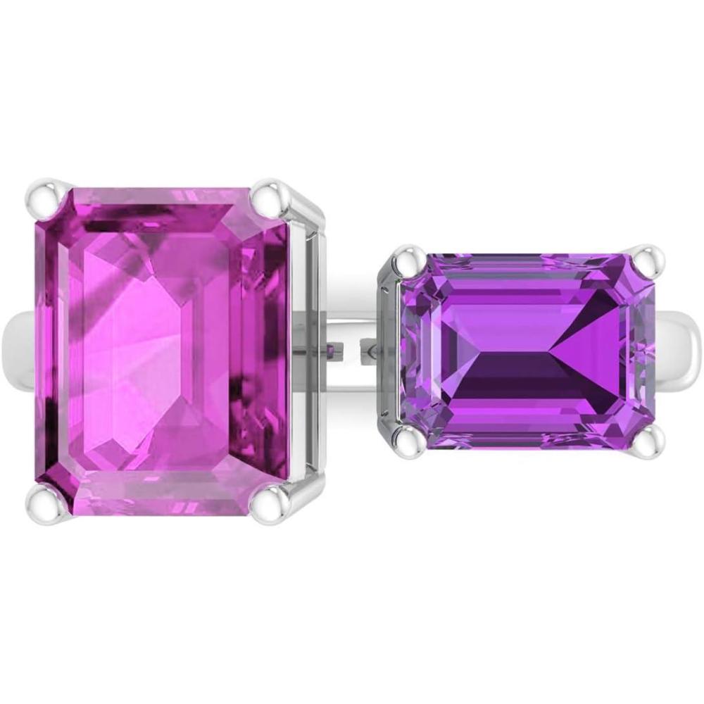 imageMartha Stewart 4 12 Carat Two Stone Gemstone Ring For Women in Sterling Silver Gemstone Jewelry For WomenOption 6