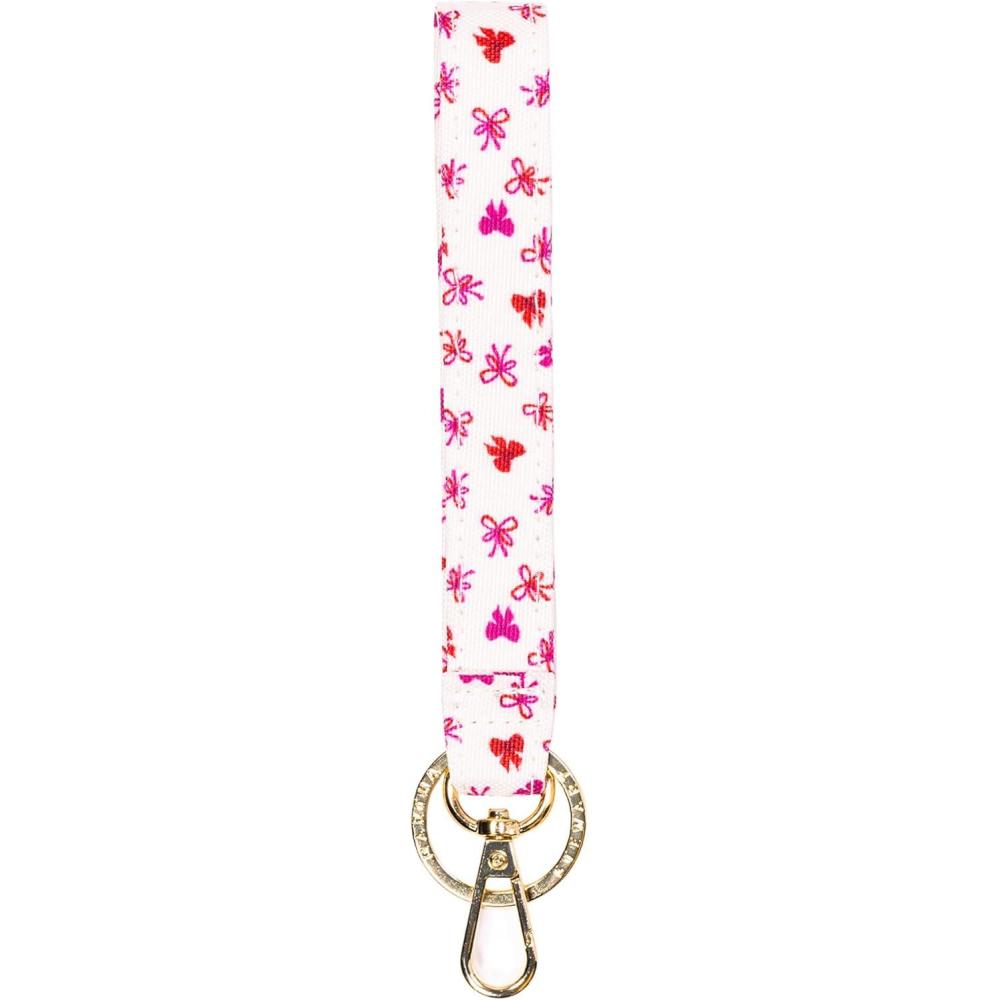 imageMartha Stewart Holiday Theme Wristlet for Keychain and Keys Cute Festive Key Holder Bracelet Bows