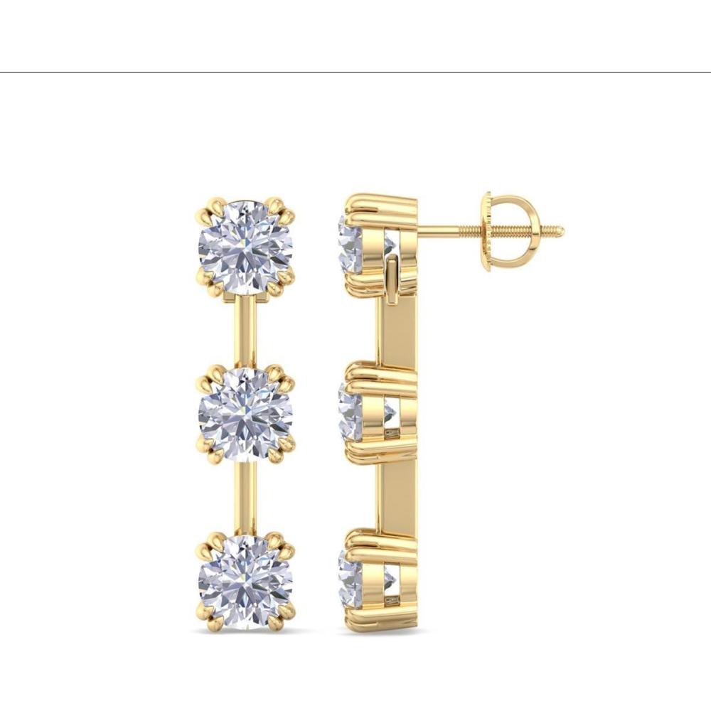 imageMartha Stewart Lab Grown Diamond Earrings Round Shape Drop Style 14K Gold Fine Jewelry for Womenyellowgold