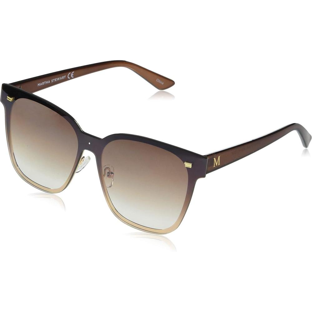 imageMartha Stewart Women Retro Metal Protective SunglassesBrown Fade