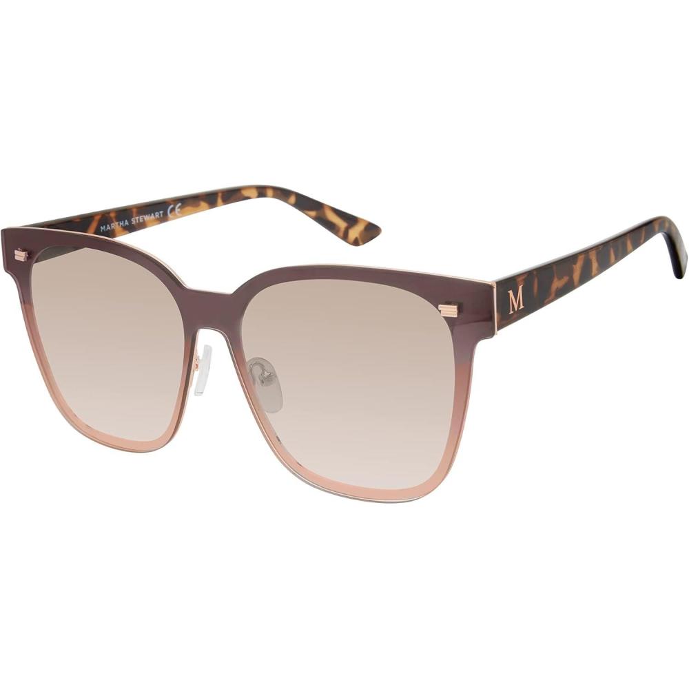 imageMartha Stewart Women Retro Metal Protective SunglassesRose Fade