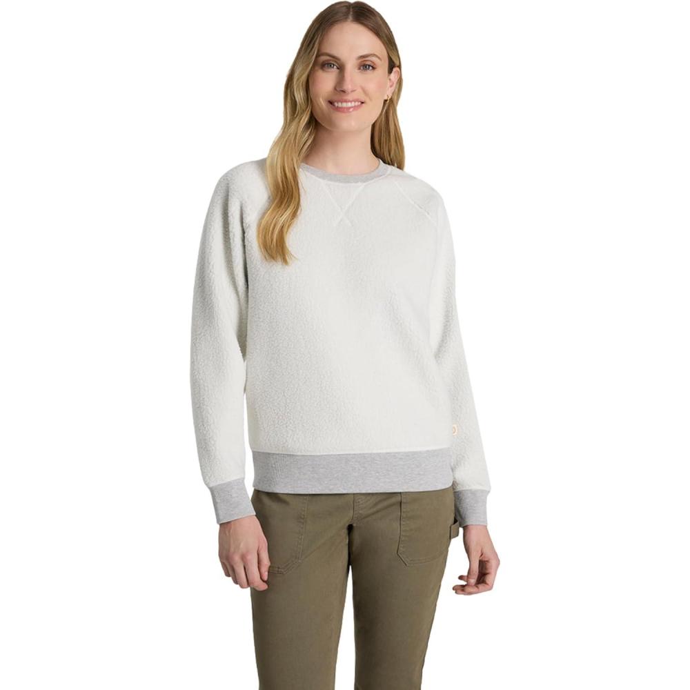 imageMartha Stewart Womens Essential Sweatshirt Comfy Crewneck Pullover Ladies Casual Top Basic ClothingOffwhite