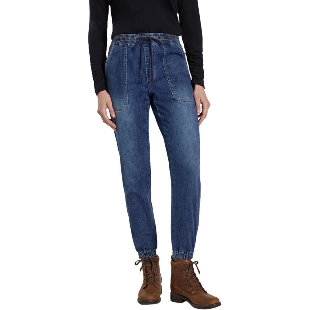 imageMartha Stewart Womens Garden Jogger Cotton Utility Pants Elastic Waist Stretch Trousers Casual Comfort FitVintage Wash