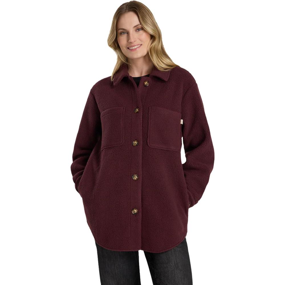 imageMartha Stewart Womens Garden Shacket Cozy Fleece Coat Soft Lightweight Warm Outerwear CasualSassafras