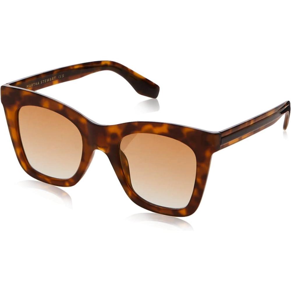 imageMartha Stewart Womens Ms104 Classic Uv400 Protective Square Cat Eye SunglassesTimeless Gifts for Her 50mmBlonde