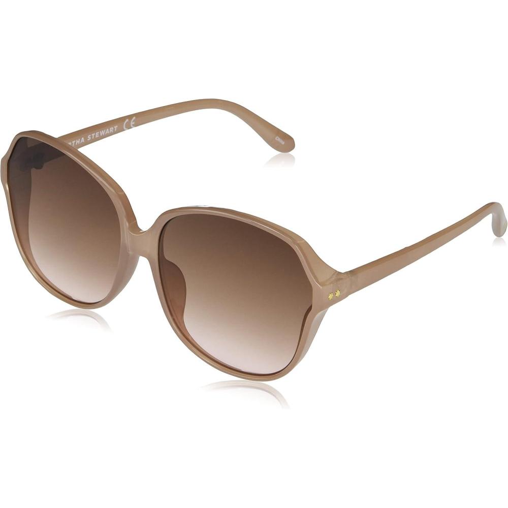 imageMartha Stewart womens Ms101 Oversized Uv400 Protective Round Sunglasses  Timeless Gifts for Her 635mm Round SunglassesNude