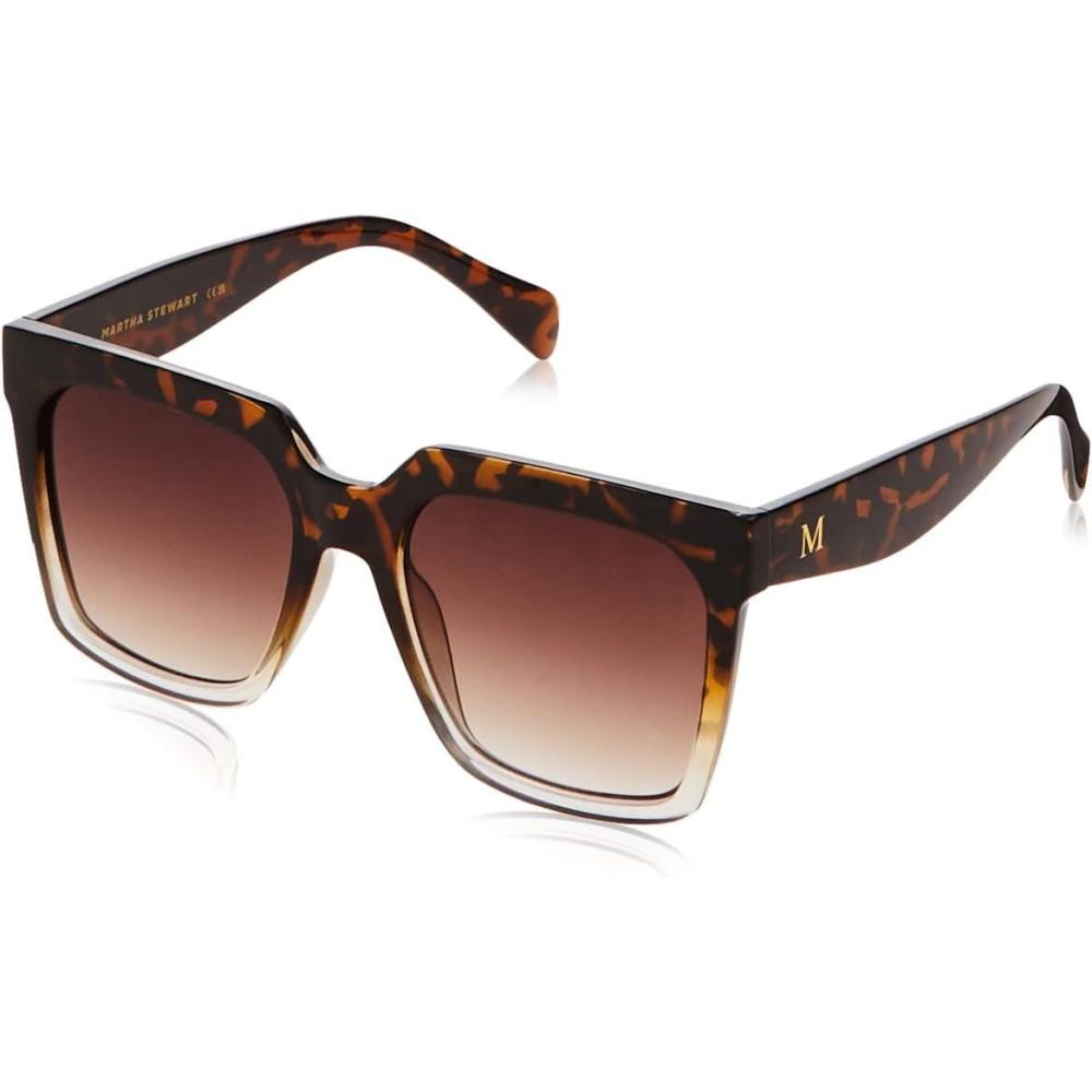 imageMartha Stewart womens Ms145 Oversized Uv400 Protective Square Sunglasses Timeless Gifts for Her 53mm Square Sunglasses