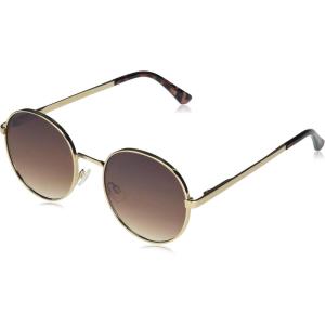 MARTHA STEWART Women’s MS141 Vintage UV Protective Round Sunglasses. Timeless Modern Gifts for Women, 53 mm(Gold and Tortoise)