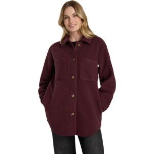 Martha Stewart Women’s Garden Shacket, Cozy Fleece Coat, Soft Lightweight Warm Outerwear, Casual(Sassafras)