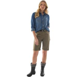 Martha Stewart Women’s Garden Short, Stretchy Jorts, High Waisted Utility Bottoms, Summer Clothing(Kalamata)