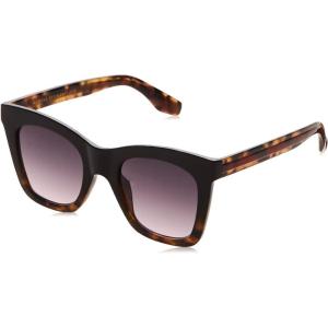 Martha Stewart Women’s Ms104 Classic Uv400 Protective Square Cat Eye Sunglasses-Timeless Gifts for Her, 50mm(Black and Tortoise)