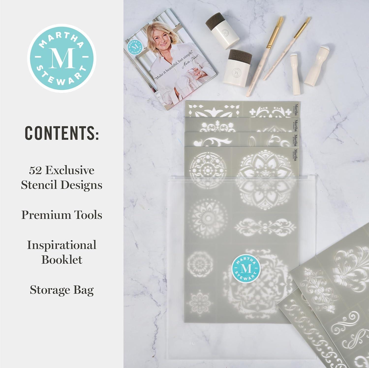 imageMartha Stewart 15 Pc Stencil Kit Classic Tile