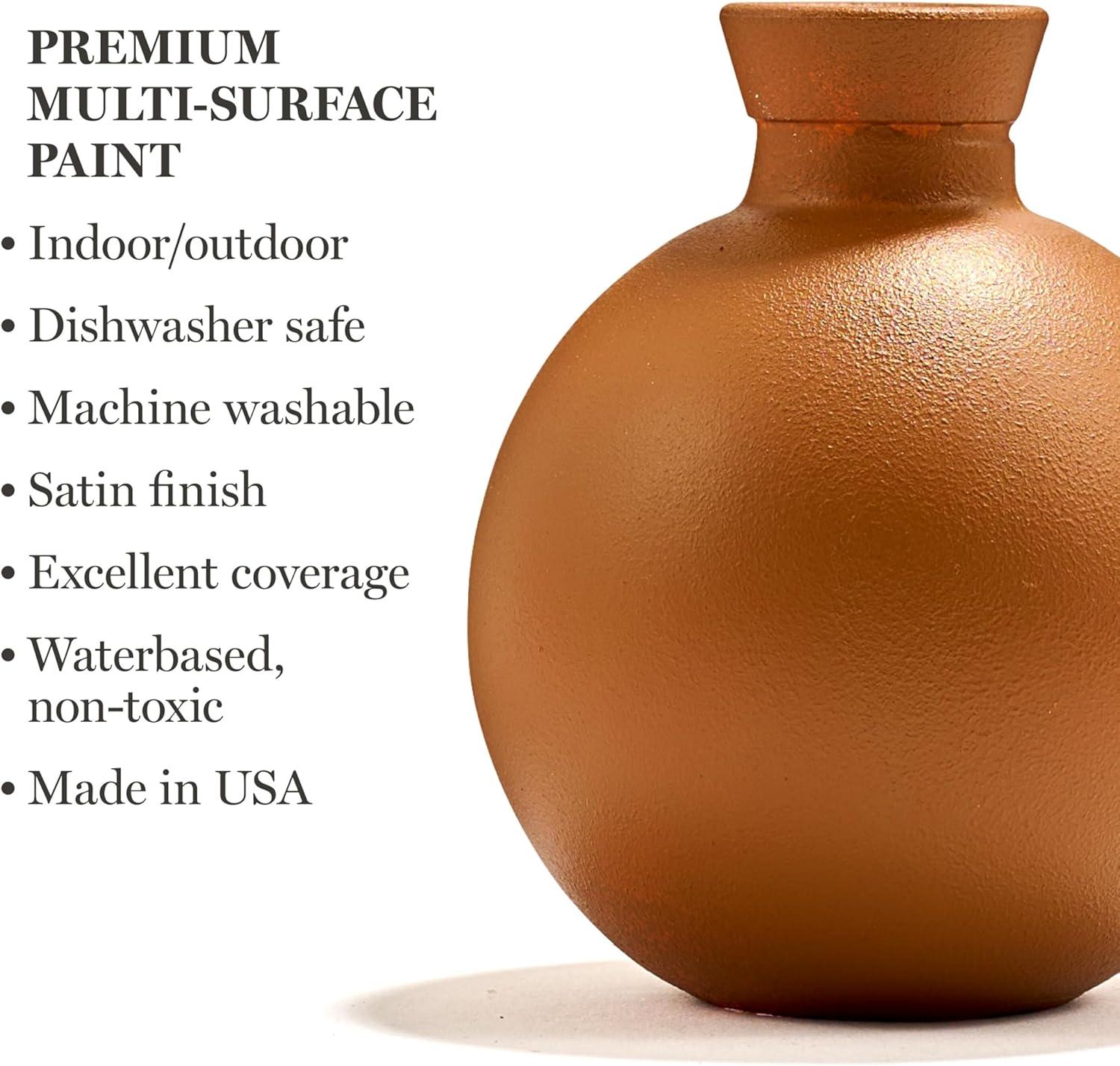 imageMartha Stewart Craft Paint Vanilla Bean 8 fl oz Premium Satin Finish Paint Perfect For Easy To Apply DIY Arts And Crafts 68689Chestnut Brown