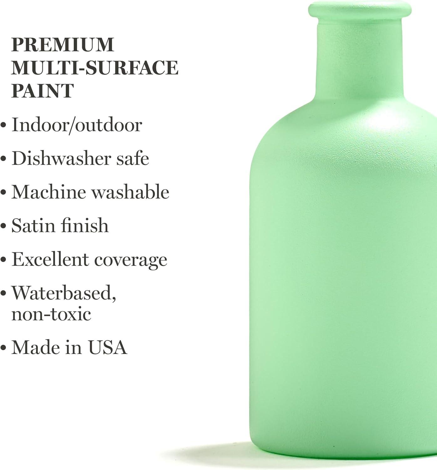 imageMartha Stewart Craft Paint Vanilla Bean 8 fl oz Premium Satin Finish Paint Perfect For Easy To Apply DIY Arts And Crafts 68689Pea Shoot