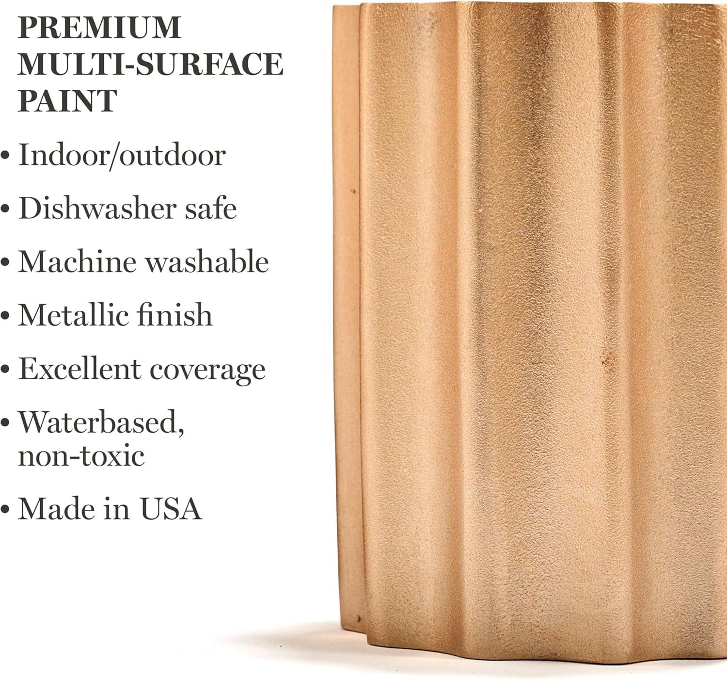 imageMartha Stewart Craft Paint Vanilla Bean 8 fl oz Premium Satin Finish Paint Perfect For Easy To Apply DIY Arts And Crafts 68689Rose Gold
