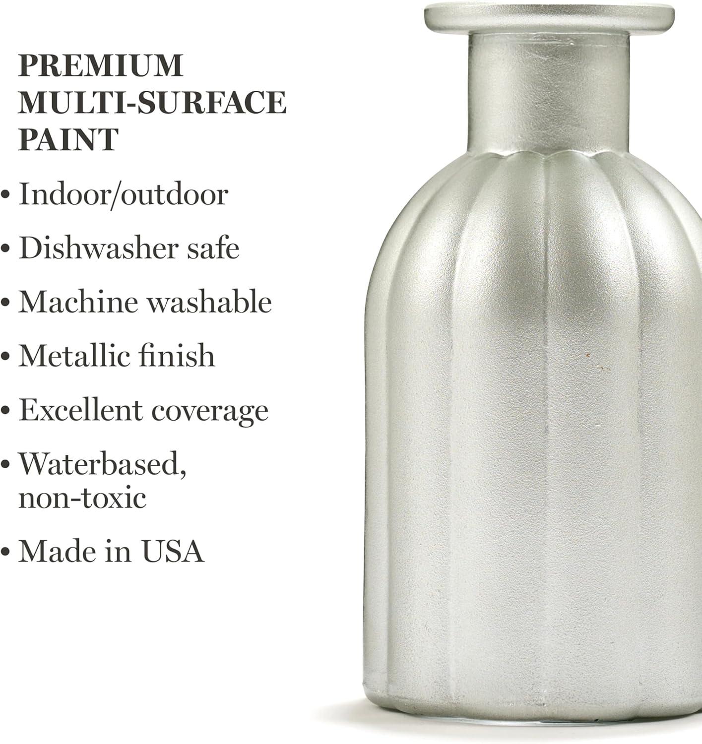 imageMartha Stewart Craft Paint Vanilla Bean 8 fl oz Premium Satin Finish Paint Perfect For Easy To Apply DIY Arts And Crafts 68689Sterling