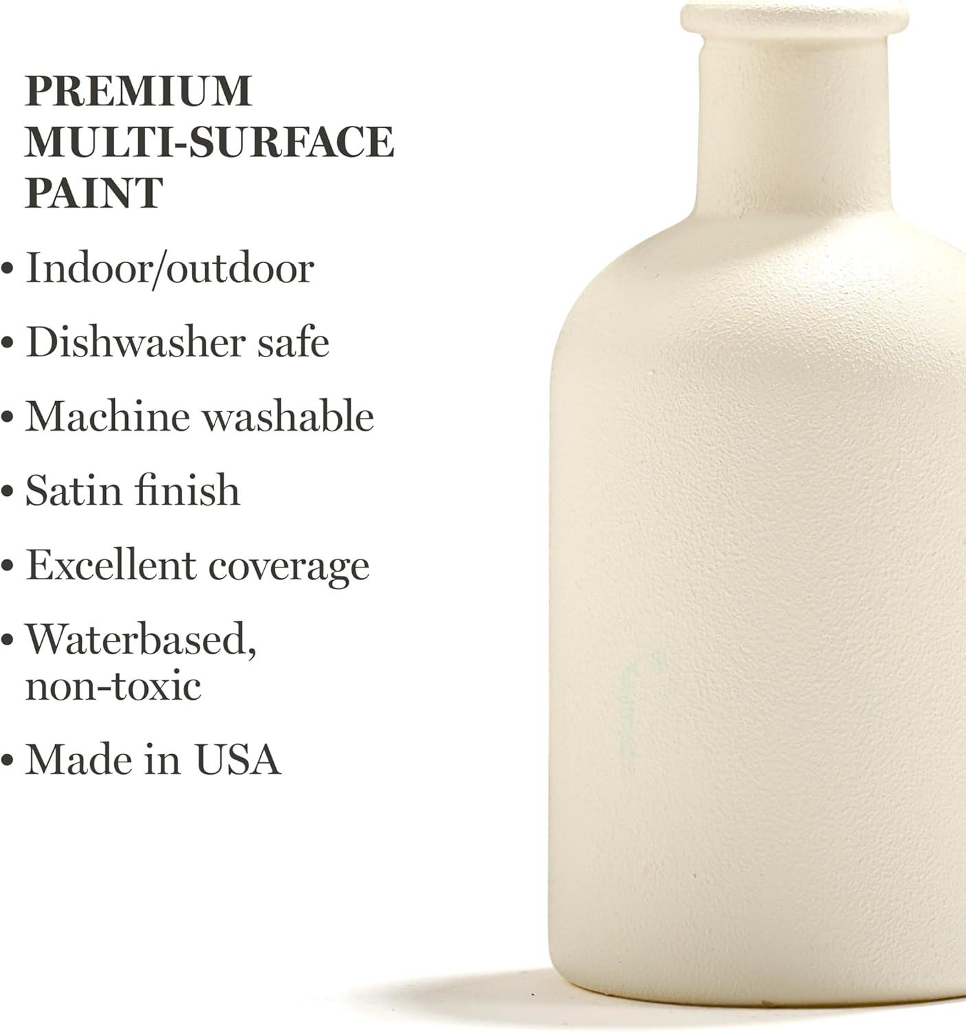 imageMartha Stewart Craft Paint Vanilla Bean 8 fl oz Premium Satin Finish Paint Perfect For Easy To Apply DIY Arts And Crafts 68689Summer Linen