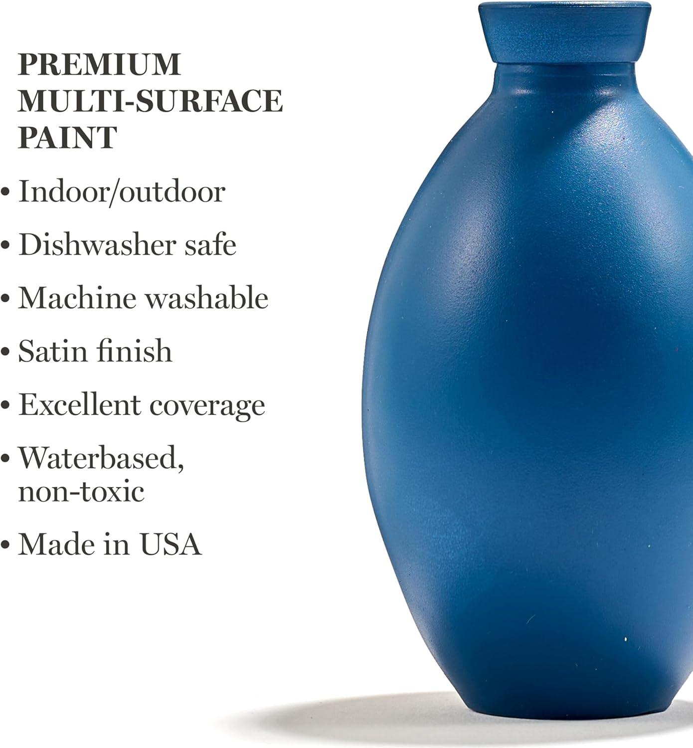 imageMartha Stewart Craft Paint Vanilla Bean 8 fl oz Premium Satin Finish Paint Perfect For Easy To Apply DIY Arts And Crafts 68689Wild Blueberry
