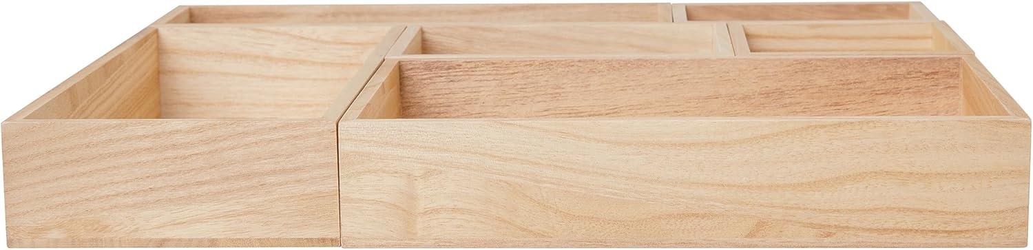 imageMartha Stewart Enzo Wooden Desk Drawer Organizer Set Paulownia Wood Organizers in Various Sizes 6 Piece Light NaturalLight Natural