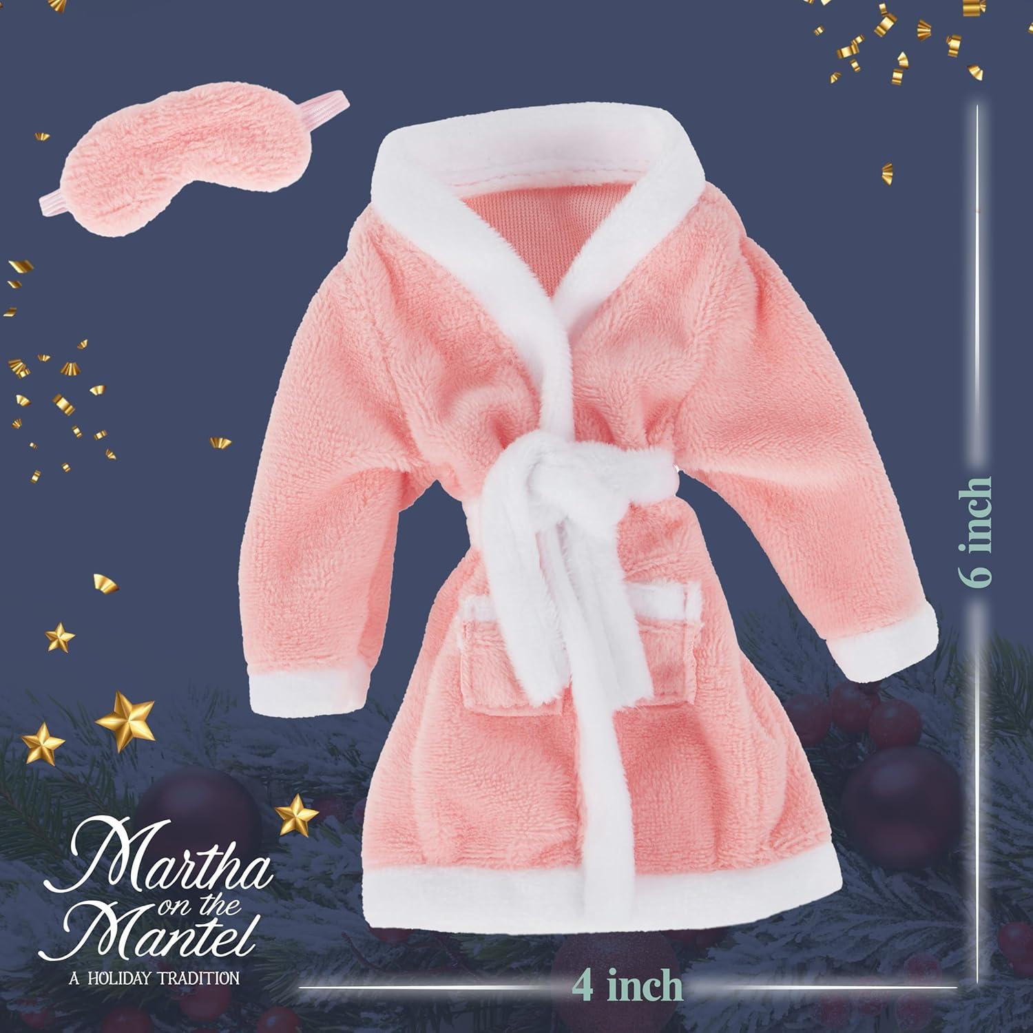 imageMartha Stewart Expansion Pack Plush Robe and Sleep Mask for Martha on The Mantel Elf Funny Secret Santa Collectible White Elephant Stocking Stuffer GiftExpansion Pack 1