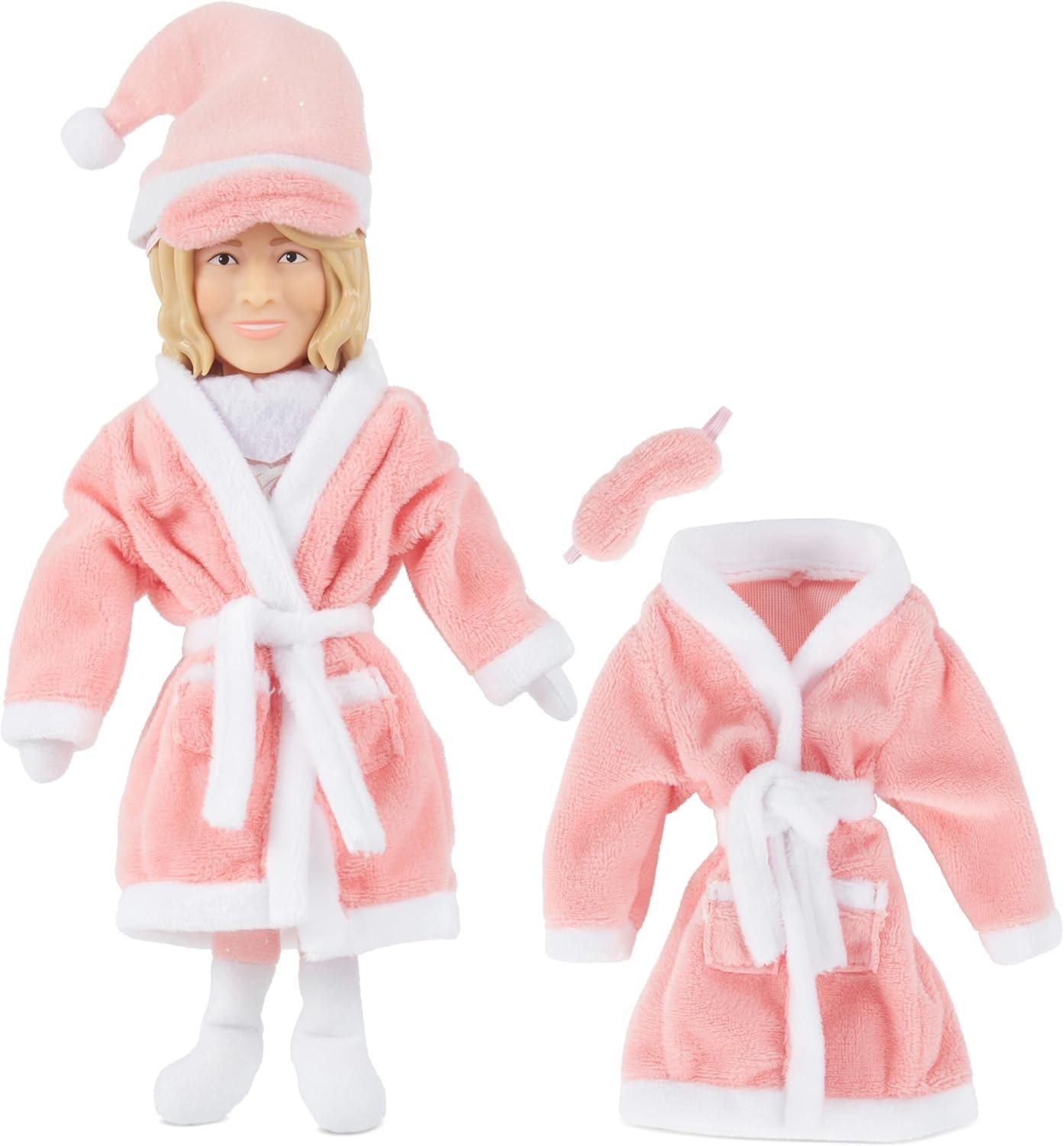 imageMartha Stewart Expansion Pack Plush Robe and Sleep Mask for Martha on The Mantel Elf Funny Secret Santa Collectible White Elephant Stocking Stuffer GiftExpansion Pack 1