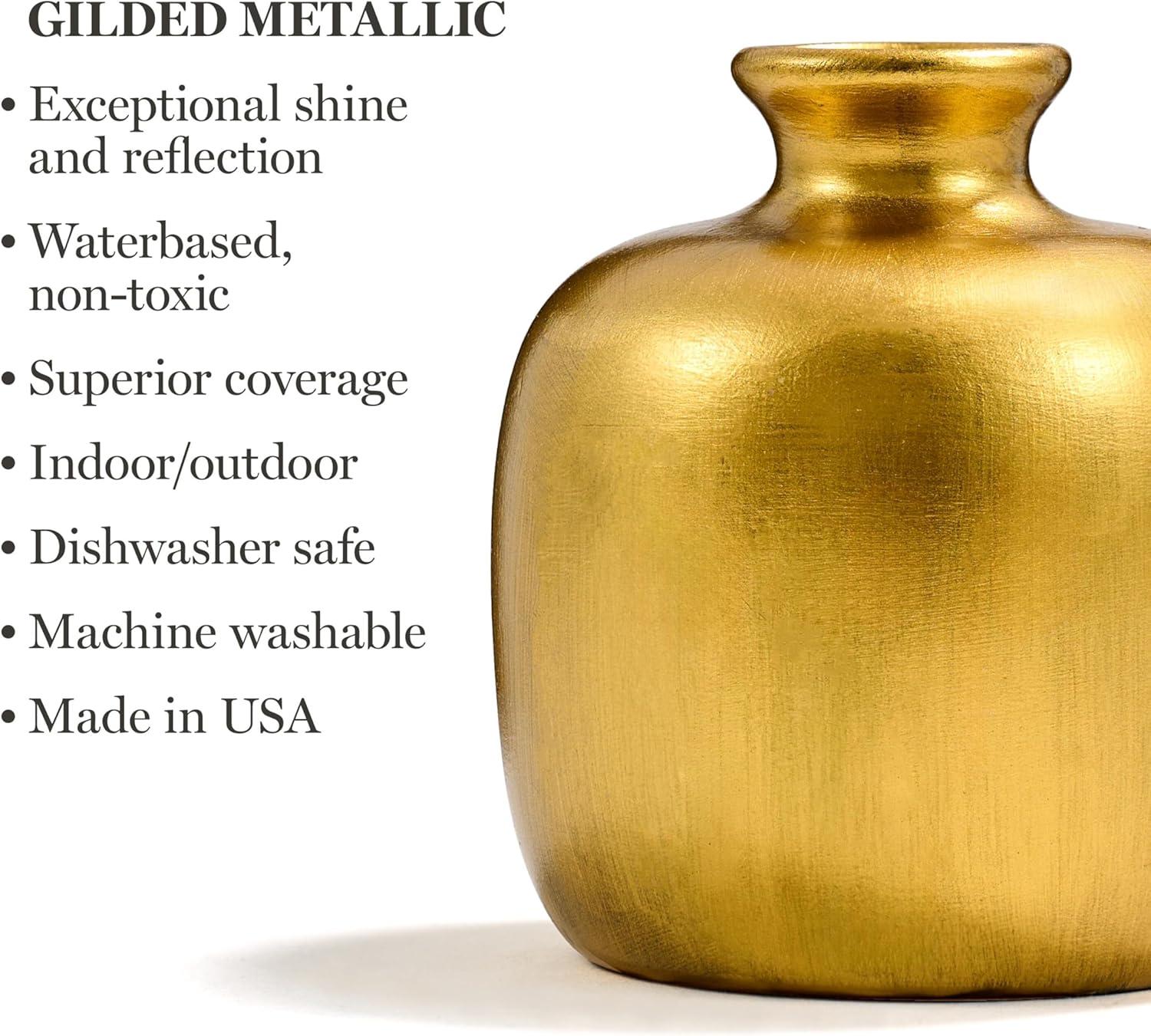 imageMartha Stewart Gilded Metallic Acrylic Craft Paint Gold 4 fl oz