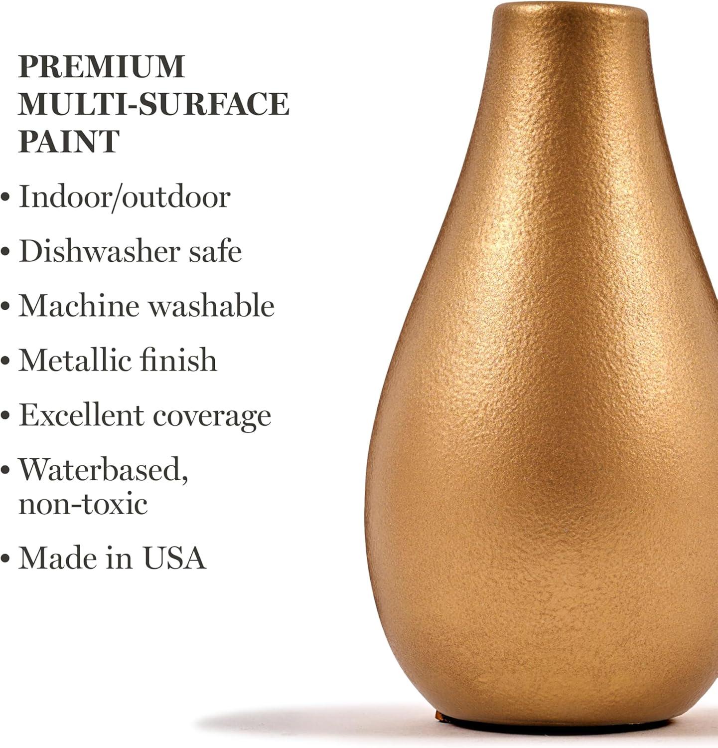 imageMartha Stewart Glitter Acrylic Craft Paint Florentine Gold 8 ozBrushed Bronze