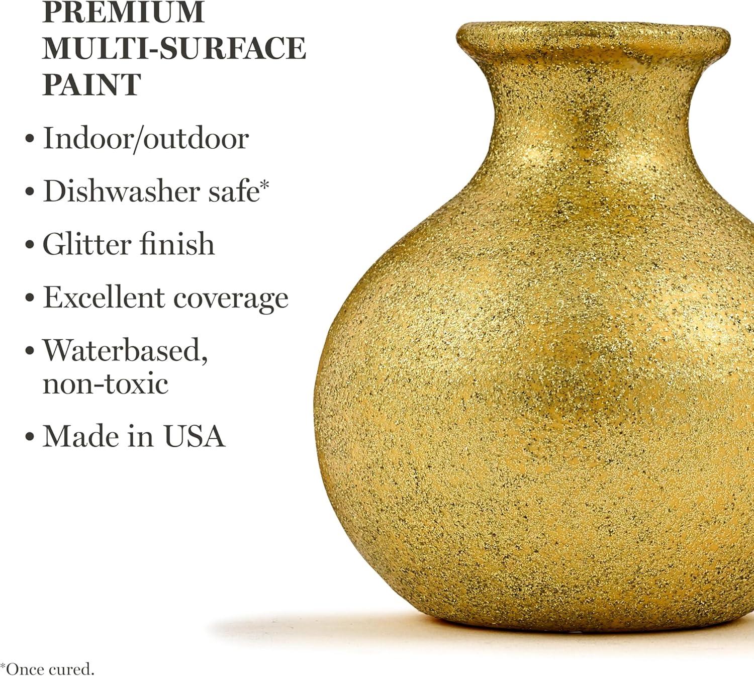 imageMartha Stewart Glitter Acrylic Craft Paint Florentine Gold 8 ozFlorentine Gold