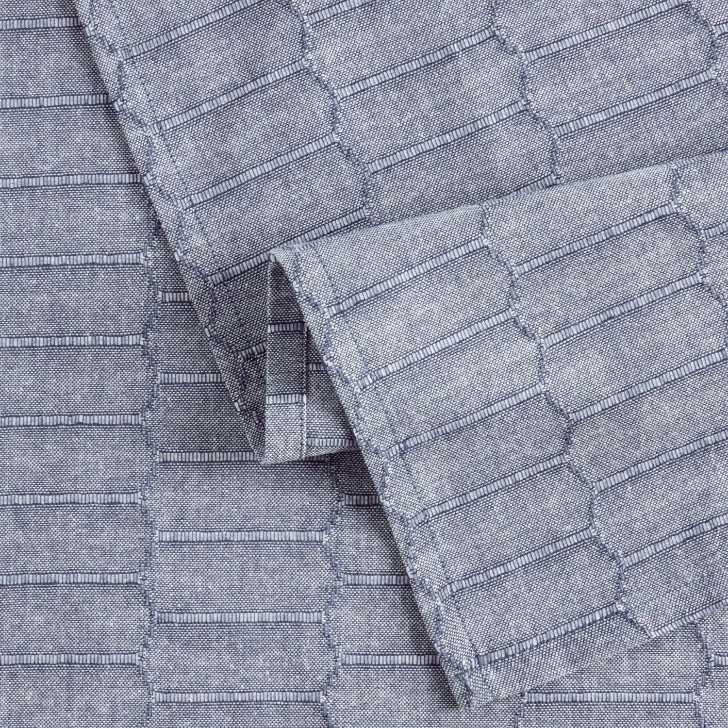 imageMartha Stewart Honeycomb Modern Farmhouse Napkin 4Pack Set Beige 19x19Blue