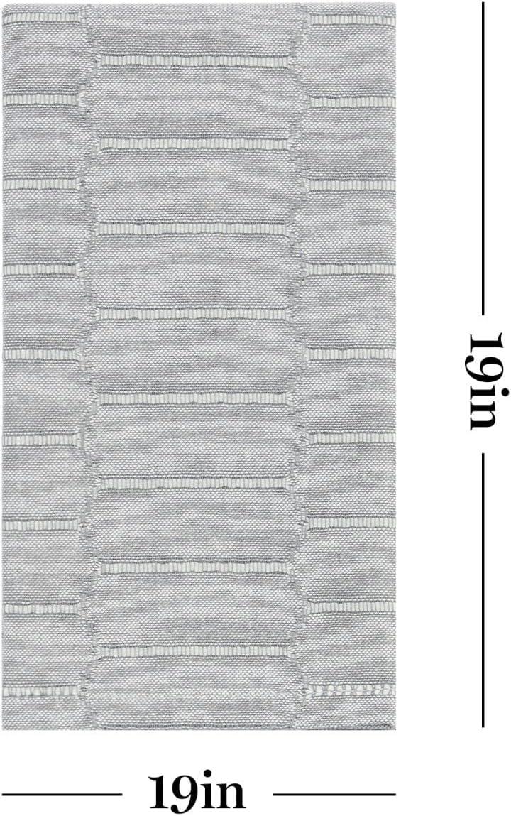 imageMartha Stewart Honeycomb Modern Farmhouse Napkin 4Pack Set Beige 19x19Charcoal Grey