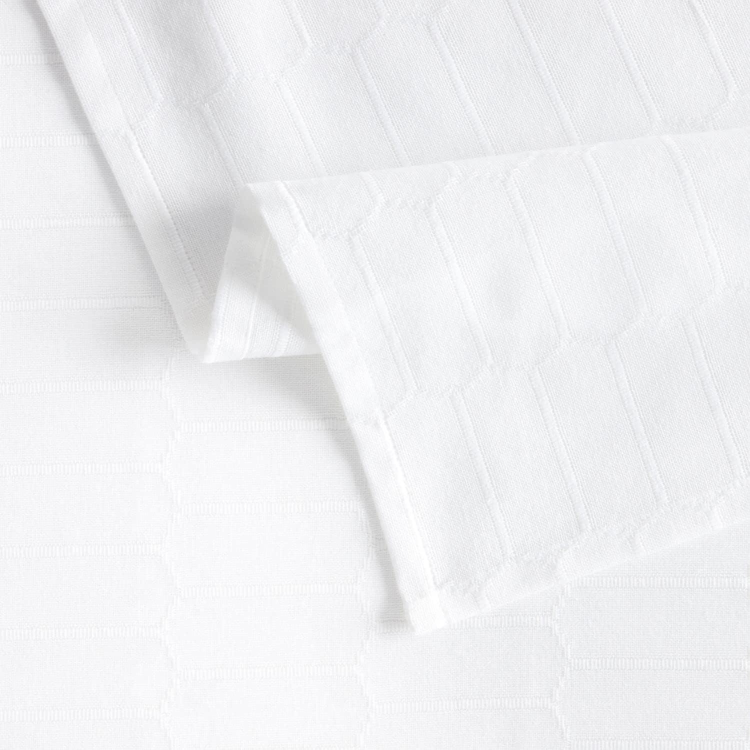 imageMartha Stewart Honeycomb Modern Farmhouse Napkin 4Pack Set Beige 19x19White